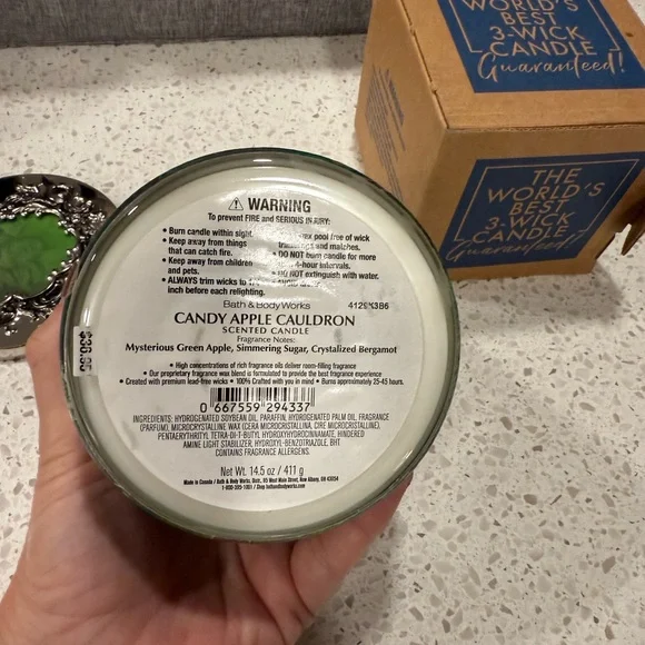 Bath & Body Works Halloween 3 Wick Candle Candy Apple Cauldron - Picture 4 of 6